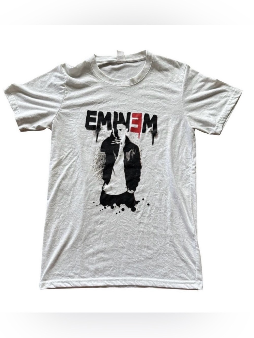 Vintage Eminem Sprayed Up Graphic T-Shirt White S